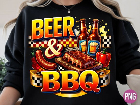 Download Beer and BBQ Ribs Grilling Design PNG - Grilling design Collection