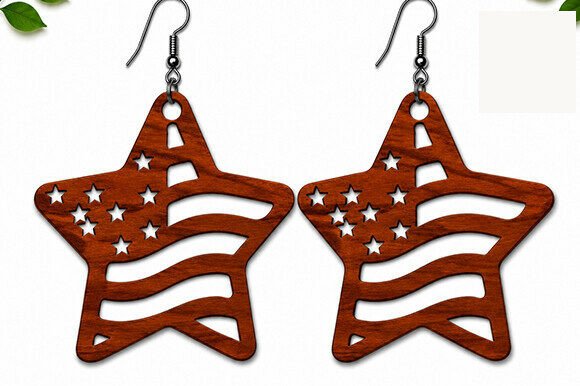 Download Patriotic Earrings SVG Laser Cut File - Premium Bundle