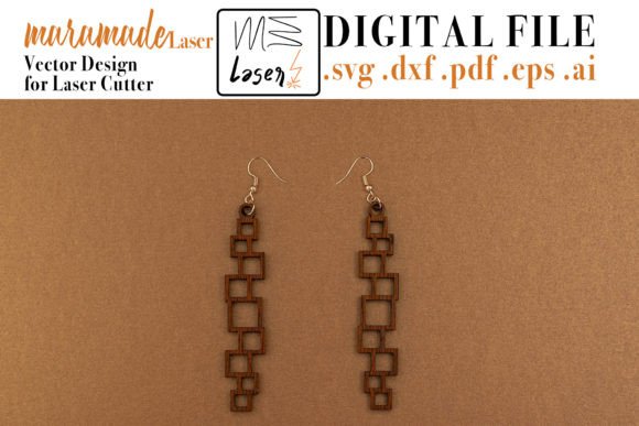 Download Geometric Earrings File for Laser Cutter - Earrings Collection