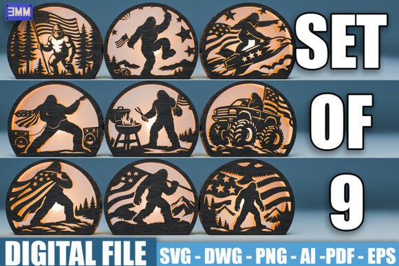 Download Patriotic Bigfoot SVG Bundle - Premium Resources