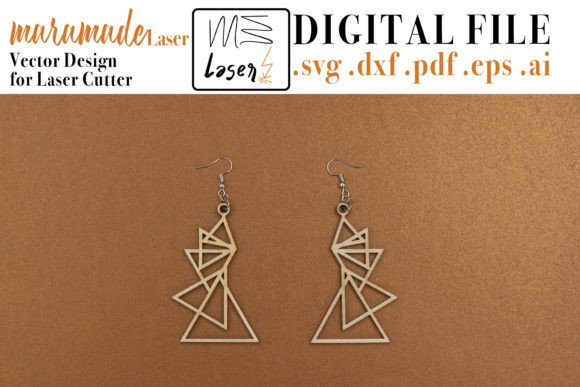 Download Geometric Earrings File for Laser Cutter - Earrings Collection